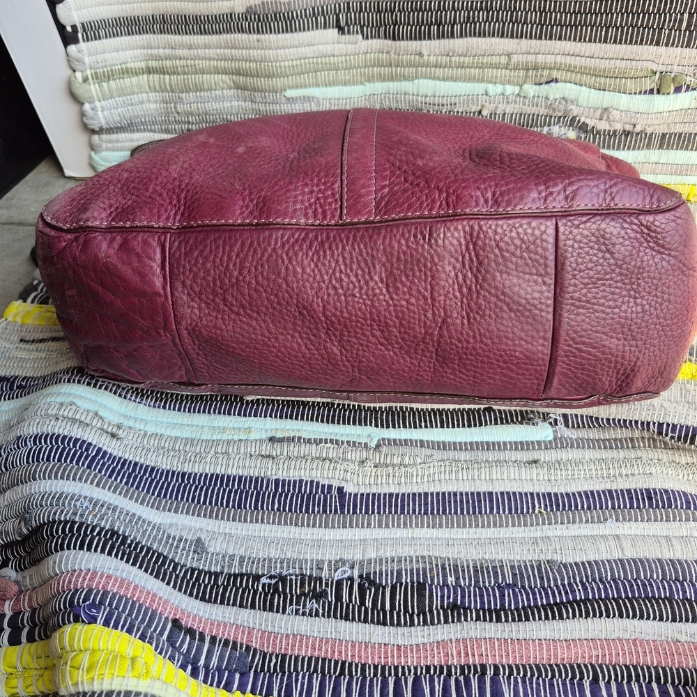 Coach Hamptons Berry Pebbled Leather Tote Bag F11347 Y2K Whimsigoth Shoulder Bag - Picture 6 of 9